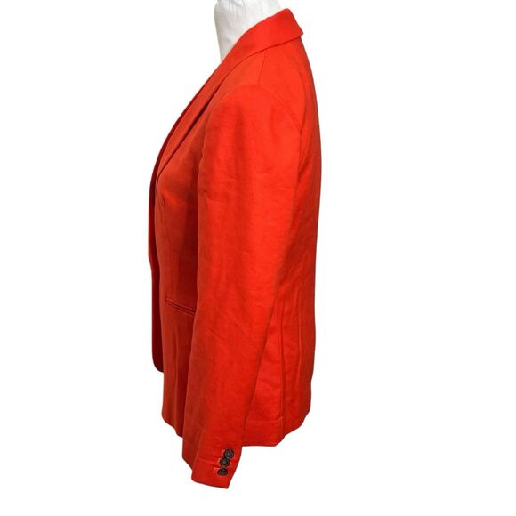 J.CREW NWT Parke Blazer Women’s Size 2 Brilliant Sunset Red Linen Blend Workwear - Picture 6 of 15
